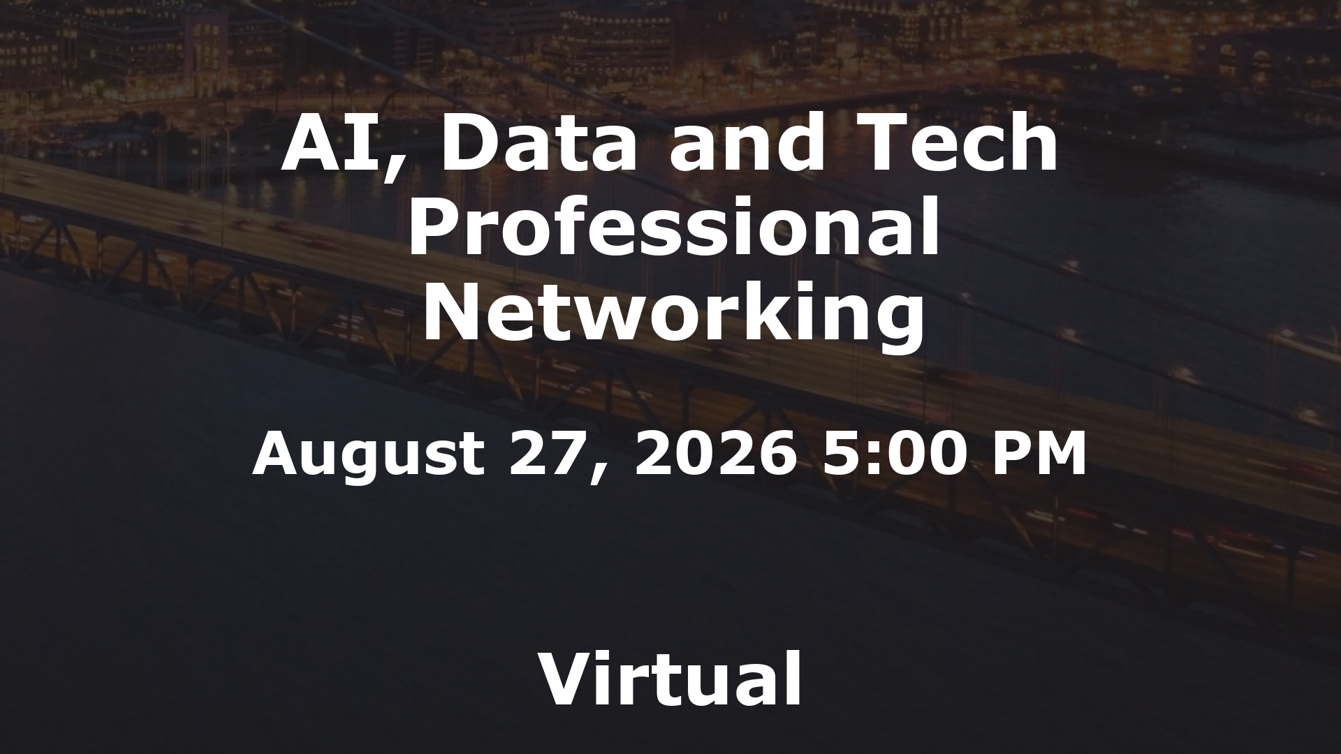 AI, Data and Tech Professional Networking event image